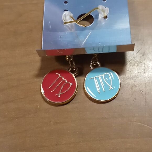 Virgo horoscope earrings - Picture 2 of 2